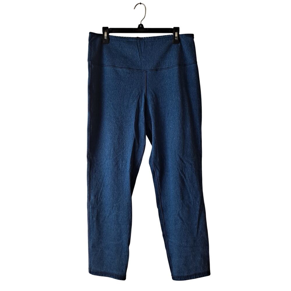 Lightweight Reversible High Waisted Stretchy Straight Leg Casual Jeans Pants - L